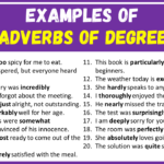 Examples of Adverbs of Degree in Sentences