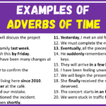 Examples of Adverbs of Time in Sentences