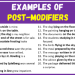 Examples of Post modifiers