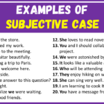 Examples of Subjective Case