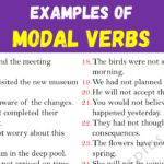 Example Sentences Using Modal Verbs Copy