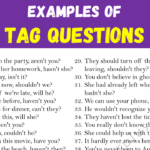 Examples of Tag Questions in English Copy