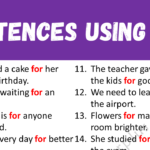Sentences Using FOR Copy