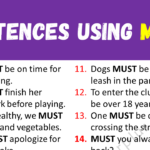 Sentences Using MUST Copy