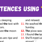 Sentences Using THE Copy