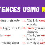 Sentences Using WERE Copy