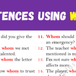 Sentences Using WHOM Copy