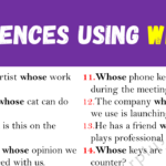 Sentences Using WHOSE Copy