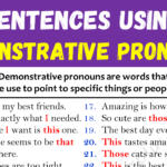 Examples of Demonstrative Pronouns in Sentences Copy