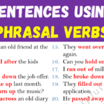 Examples of Phrasal Verbs in Sentences Copy