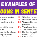 Examples of Pronouns in Sentences Copy
