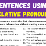 Examples of Relative Pronouns in Sentences Copy