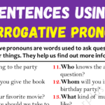Sentences Using Interrogative Pronouns Copy