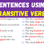 Sentences Using Intransitive Verbs Copy