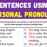 Sentences Using Personal Pronouns Copy